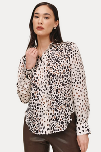 Long Sleeve Clean Shirt - Painted Spots Print