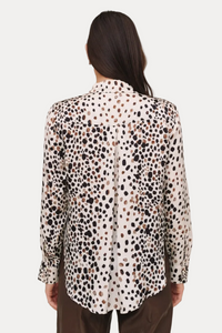Long Sleeve Clean Shirt - Painted Spots Print