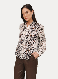 Long Sleeve Clean Shirt - Painted Spots Print