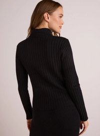 Long Sleeve Turtleneck Sweater - Black