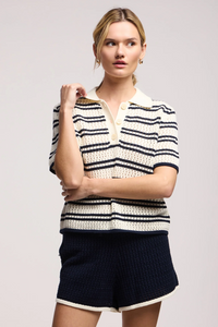 Lumae Top - Milk/Navy