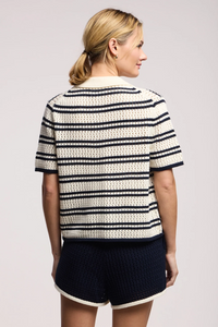 Lumae Top - Milk/Navy
