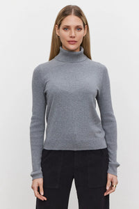 Korie Turtleneck Sweater - Medium Heather Grey