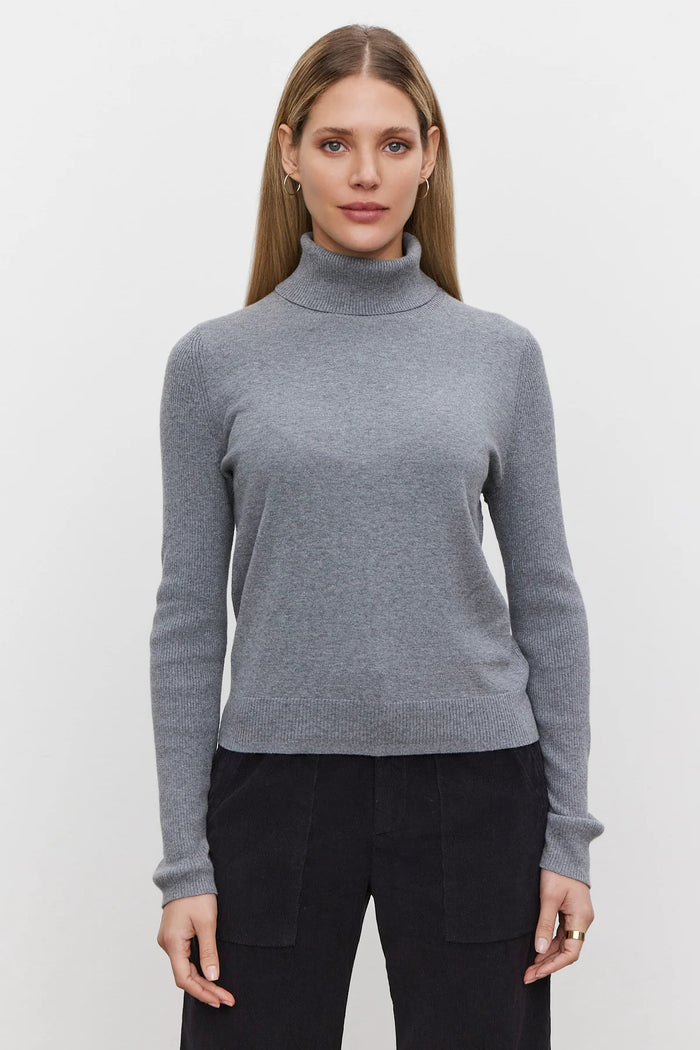 Korie Turtleneck Sweater - Medium Heather Grey