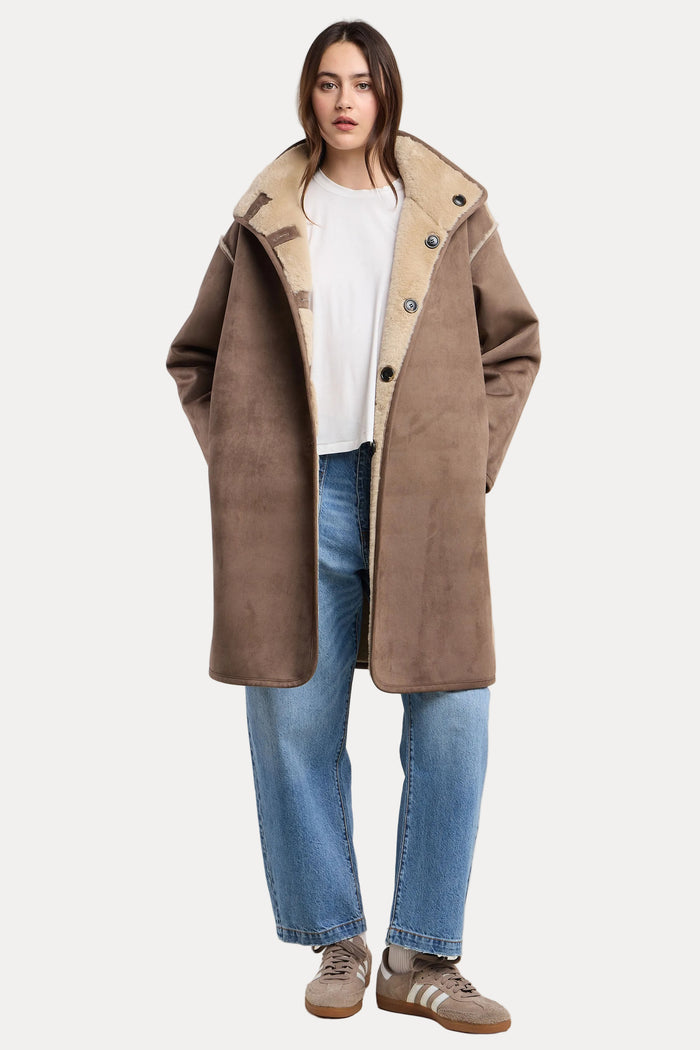 Yves Reversible Coat - Faded Coco