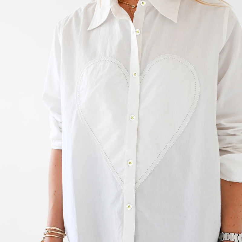 Mia Shirt - Max Heart - White