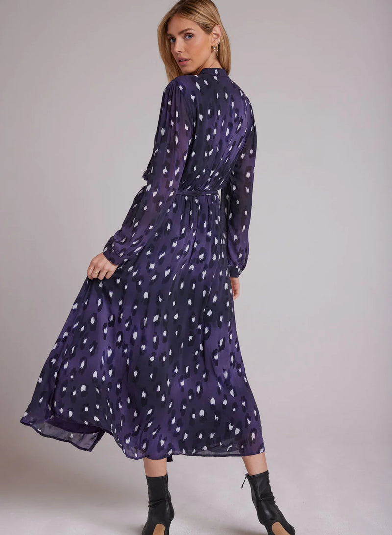 Maxi Shirt Dress - Amethyst Spots Print