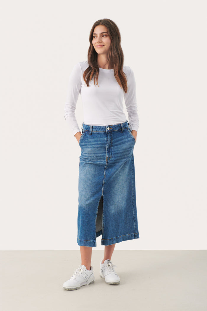 Calia Skirt - Medium Blue Denim