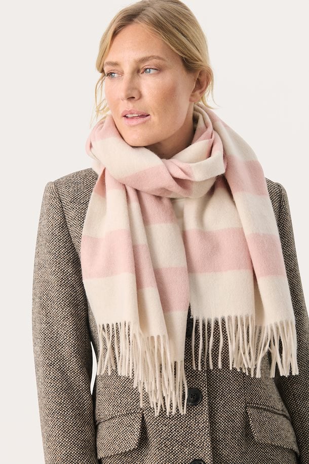 Kitha Scarf - Misty Rose Stripe