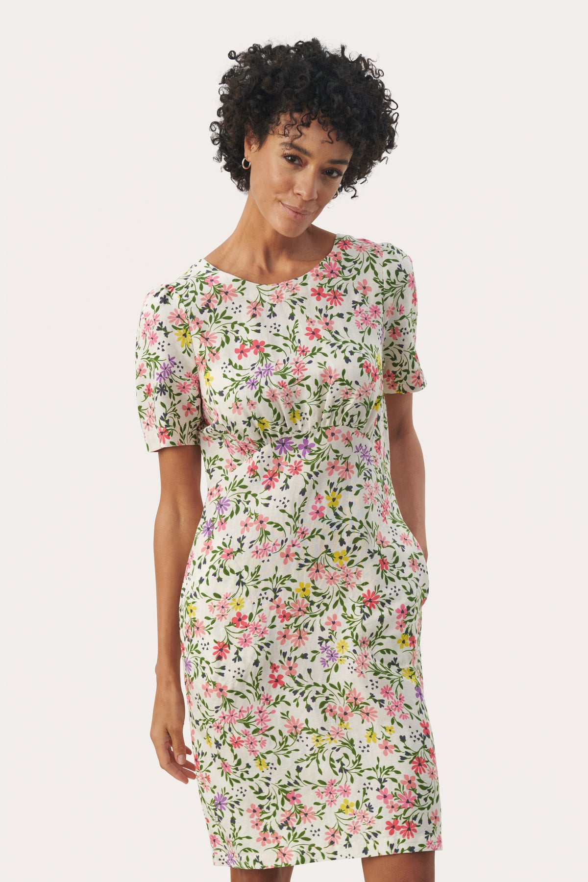 Elsine Dress - Multi Flower Print