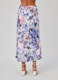 Petite Elastic Ruffle Waist Skirt - Magnolia Bloom Print