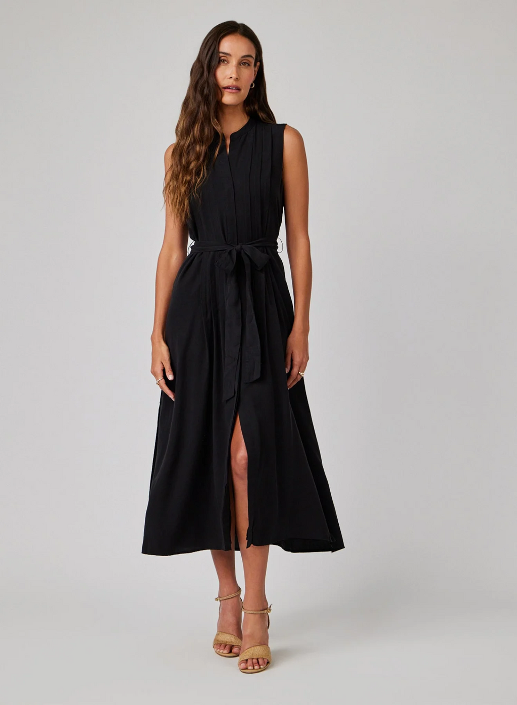 ワンピース ETMON Unbalance Line Pintuck Dress, Black Pintuck Maxi Dress - Black - Bella Dahl – Twist Fashions Inc.