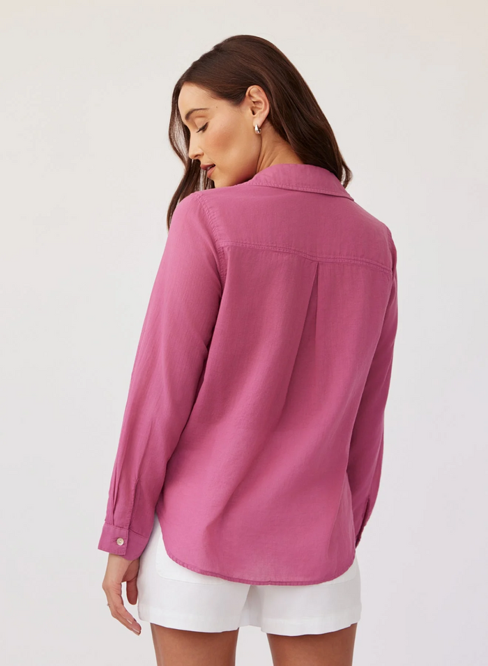 Pocket Button Down - Amethyst Rose