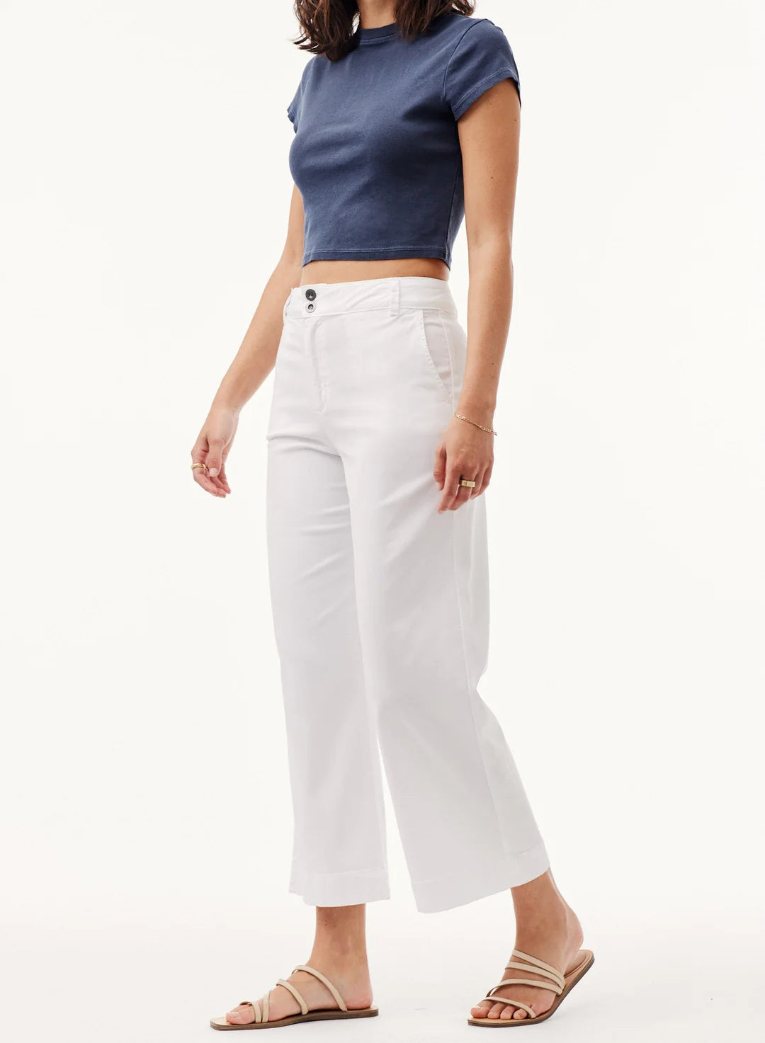 High waisted online winter white pants