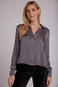 Wide Placket Pullover - Silver Ash
