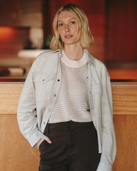 Seamed Pocket Shacket - Panna Cotta