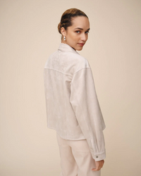 Seamed Pocket Shacket - Panna Cotta