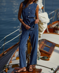 Seamed Soft Barrel With Elastic Back - Horizon Blue Wash