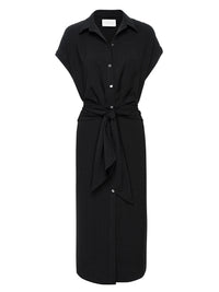 Setia Belted Dress - Black Onyx