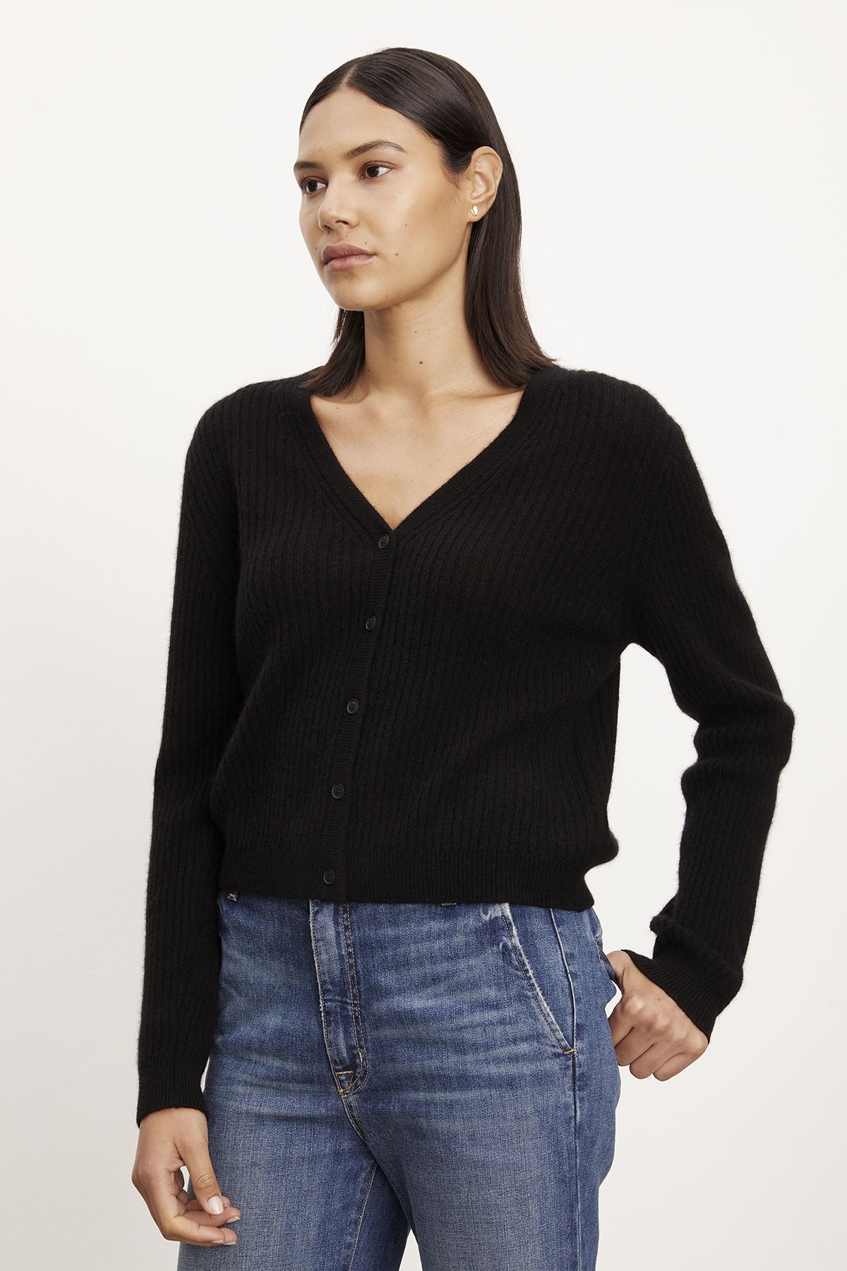 Black discount velvet cardigan