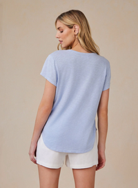 Short Sleeve Henley - Perennial Blue