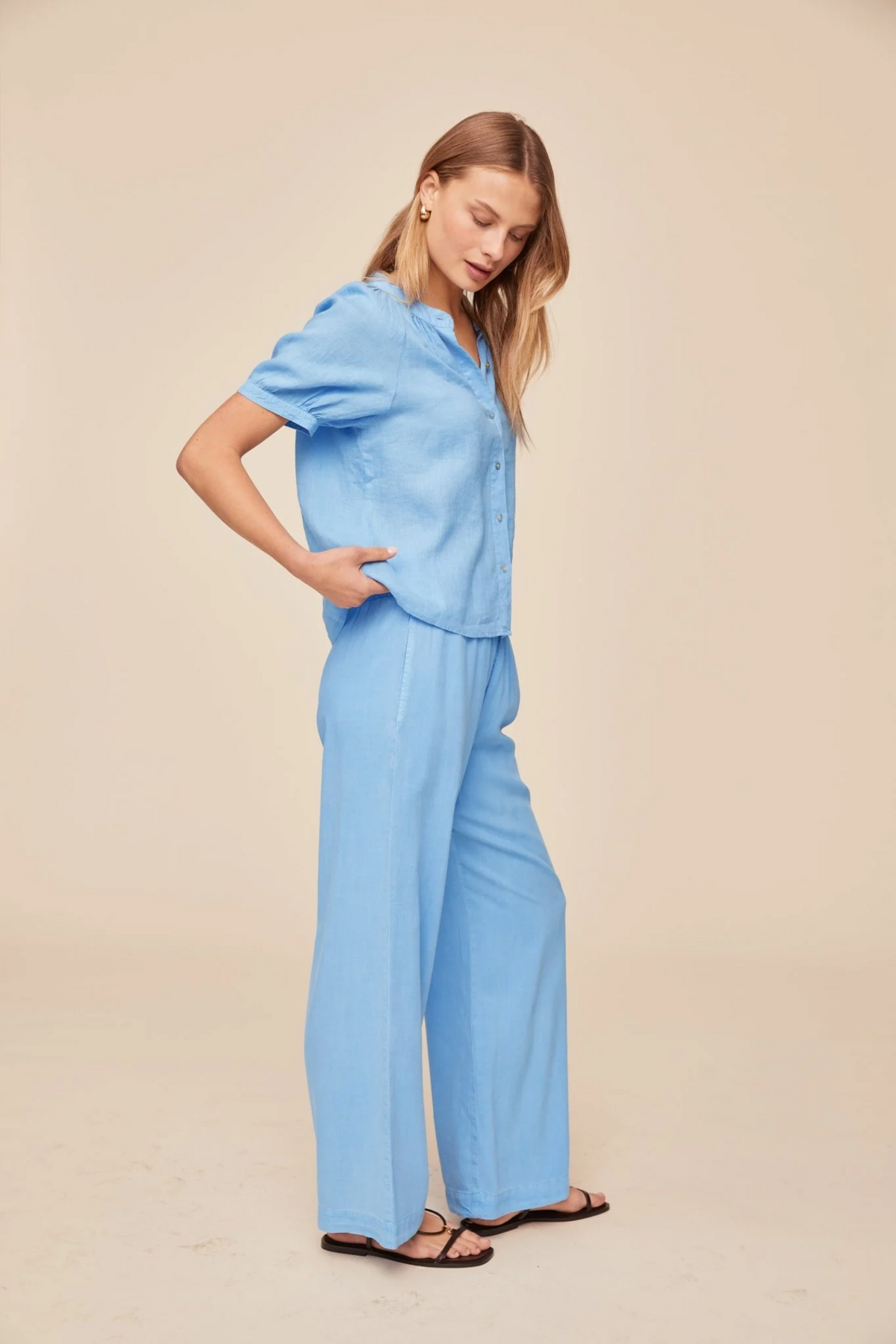 Short Sleeve Raglan Shirt - Tidal Blue