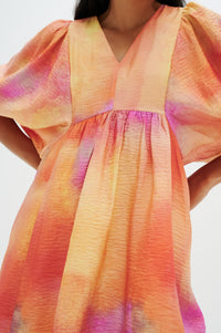 Tedra Short Dress - Sky Lights Print