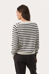 Gertie Pullover - Navy Stripe