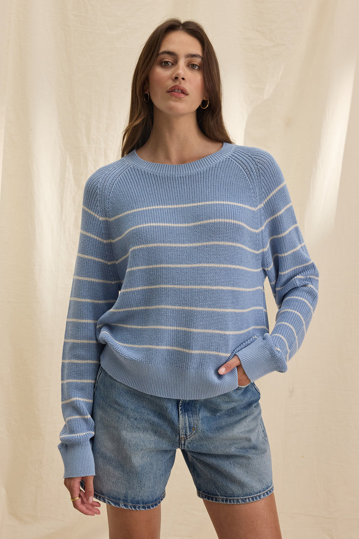 Chayse Sweater - Sky/Ivory