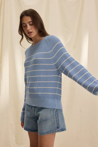 Chayse Sweater - Sky/Ivory