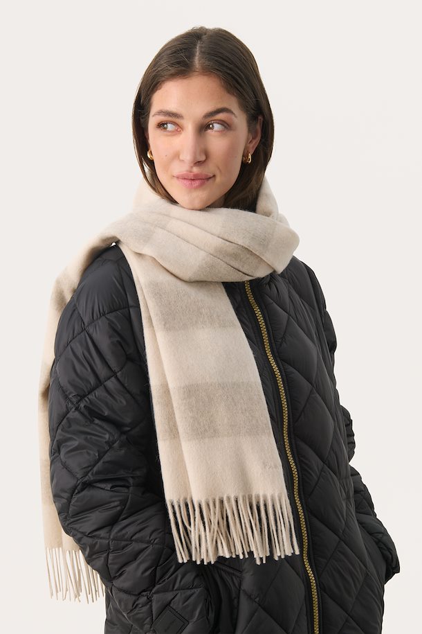 Kitha Scarf - Travertine Stripe