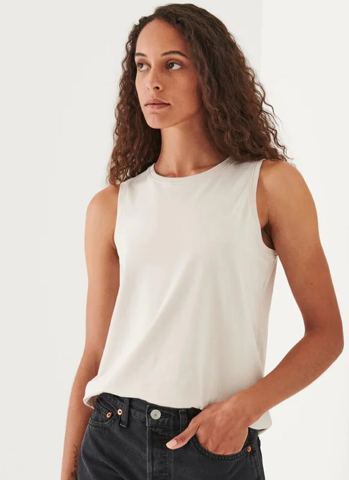 Iconic Boyfriend Fit Tank - Nude