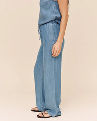 Wide Leg Drawstring - Indigo Harbor Wash