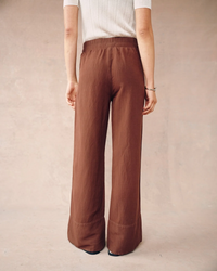 Wide Leg Pant - Henna Brown
