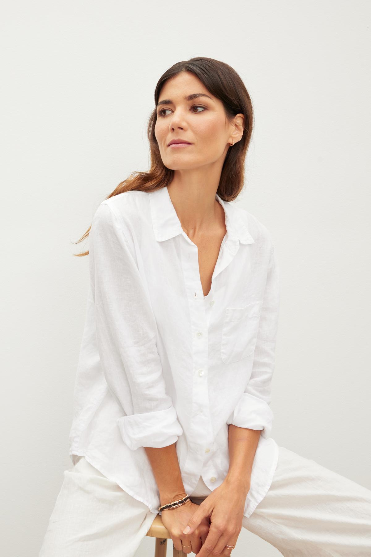 Next white outlet linen top