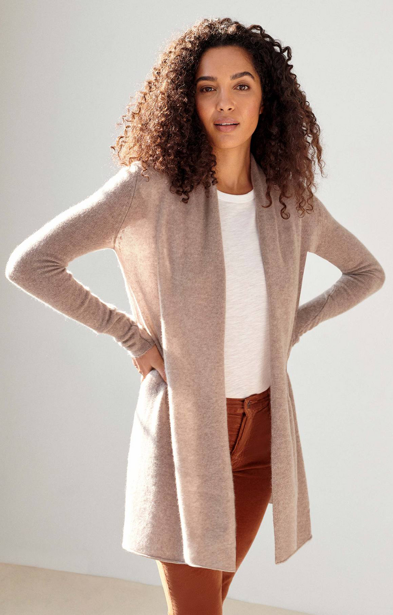 Trapeze Cardigan - Oak Heather