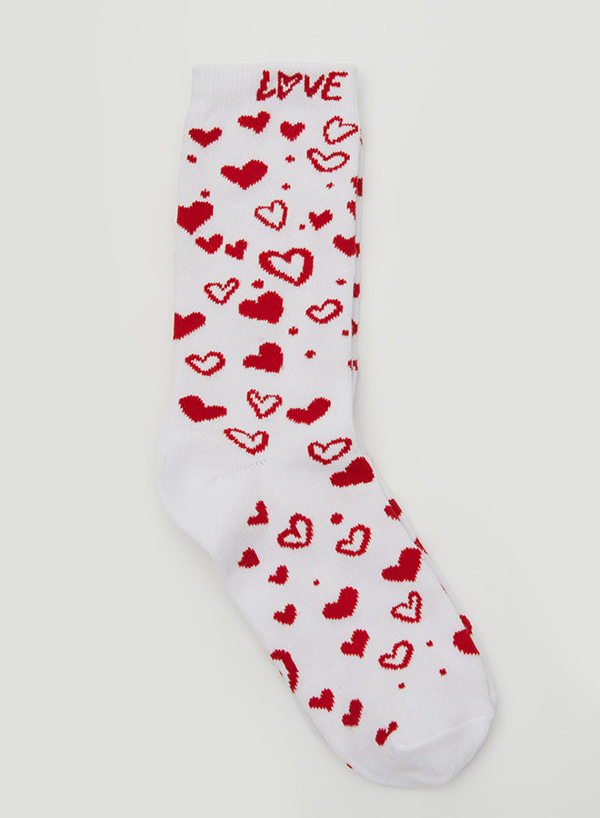 Heart Sock - Red