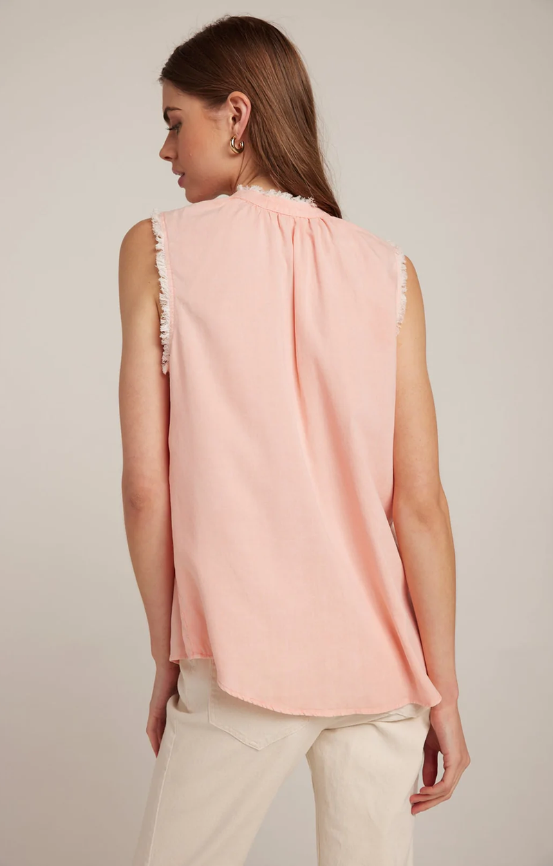 Sonoma Fray Edge Pullover - Sunset Coral