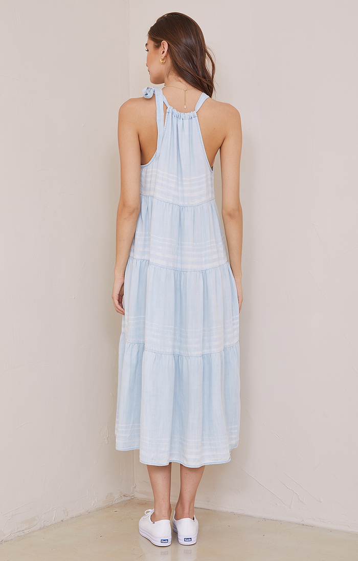 Halter Midi Dress - Amalfi Stripe Wash