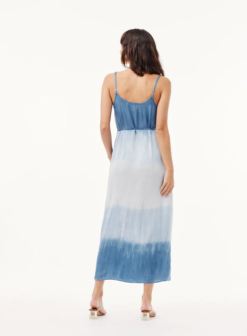 Kaia Cowl Neck Maxi Dress - Mykonos Stripe Dye