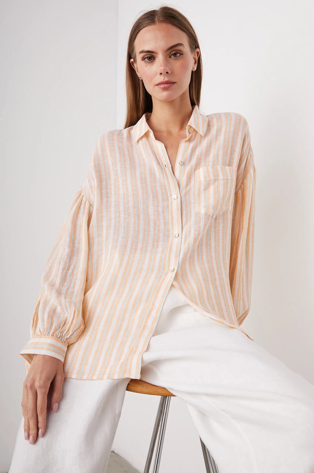 Clio Top - Clementine Stripe