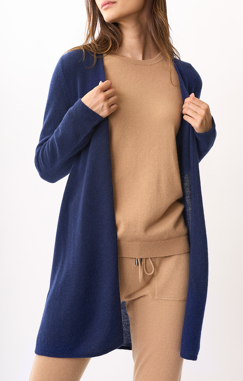 Longline Cardigan - Navy