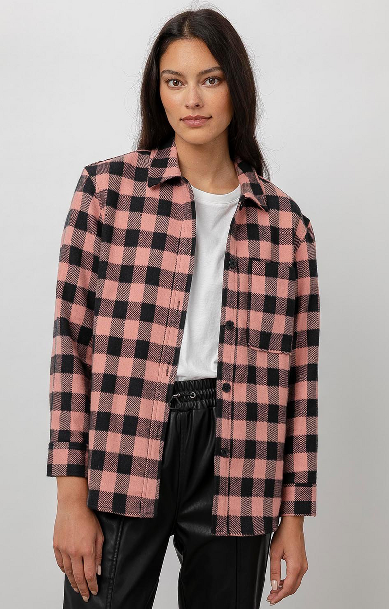 James Shirt Jacket - Peach Onyx