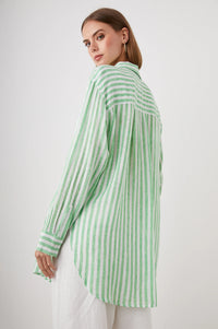 Jaylin Shirt - Cayman Green Stripe