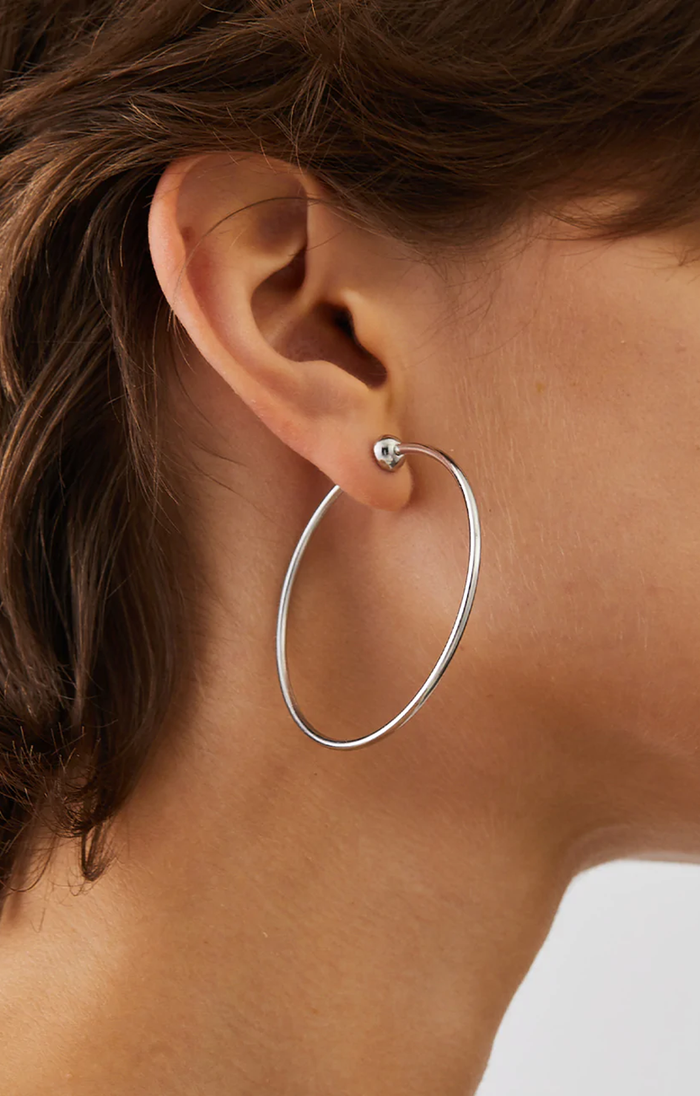 Icon Hoops Medium - Rhodium