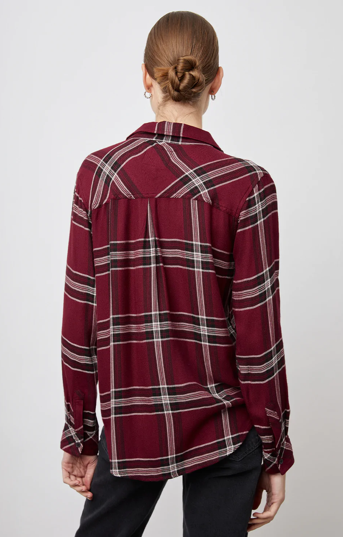 Hunter Shirt - Sangria Black White