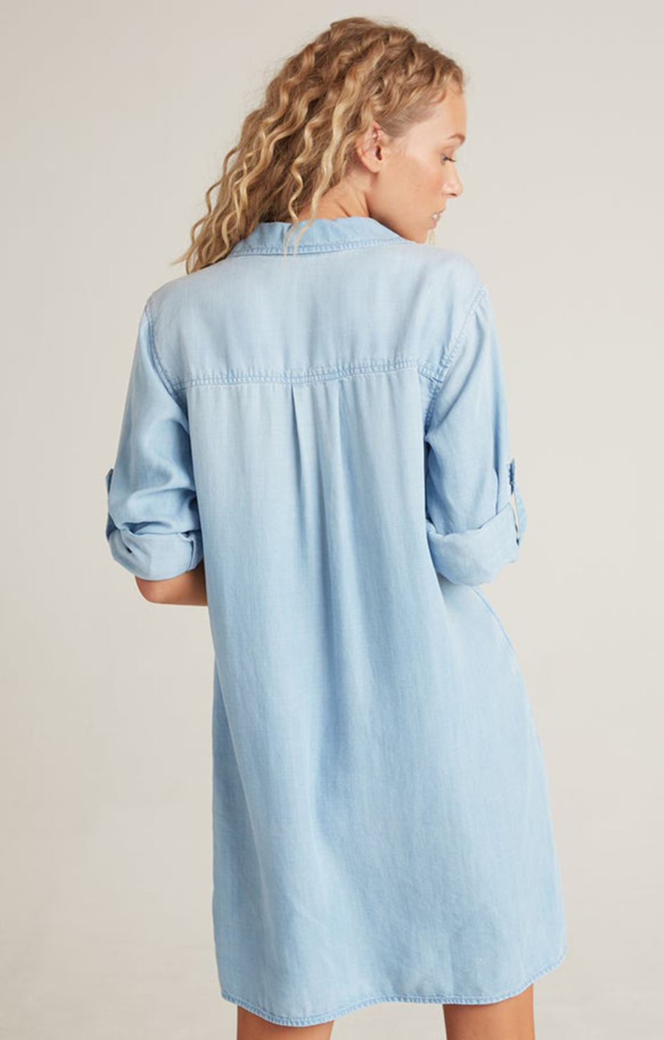 Bell sleeve shirt dress clearance