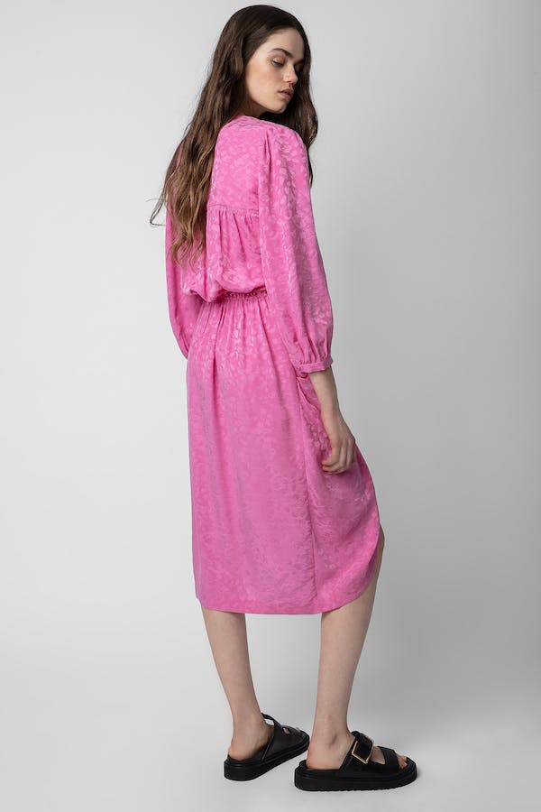 ワンピース ZADIG & VOLTAIRE Woman Dress Pink WWDR02526 670 Long Pink Silk Lace Dress | Zadig&Voltaire