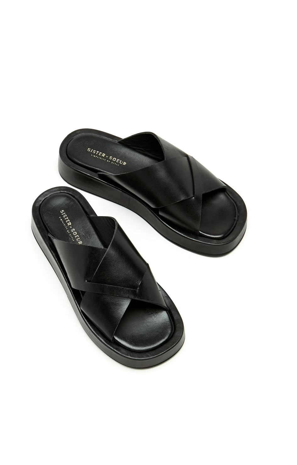 Fergie Slide Black Sister X Soeur Twist Fashions Inc