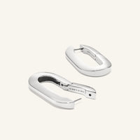 Mega U Link Earrings - Silver